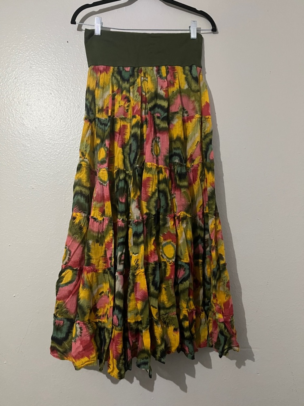 Urban Nomad Earthbound Bohemian Tiered Maxi Skirt
